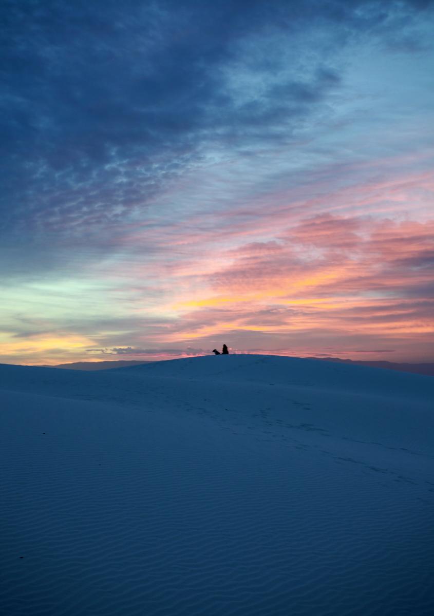 Sunset over White Sands National Park