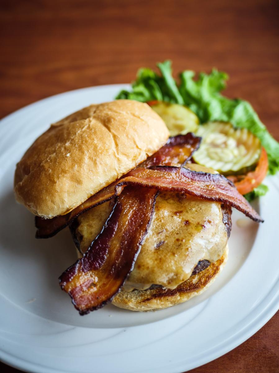 Abbots Gold Bacon Cheddar Burger at Canadian Honker in Rochester, MN