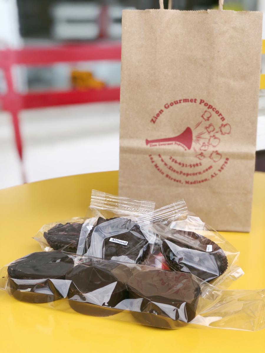 Fresh popcorn & hand-crafted chocolate treats are king at Zion Gourmet Popcorn in Huntsville, AL.