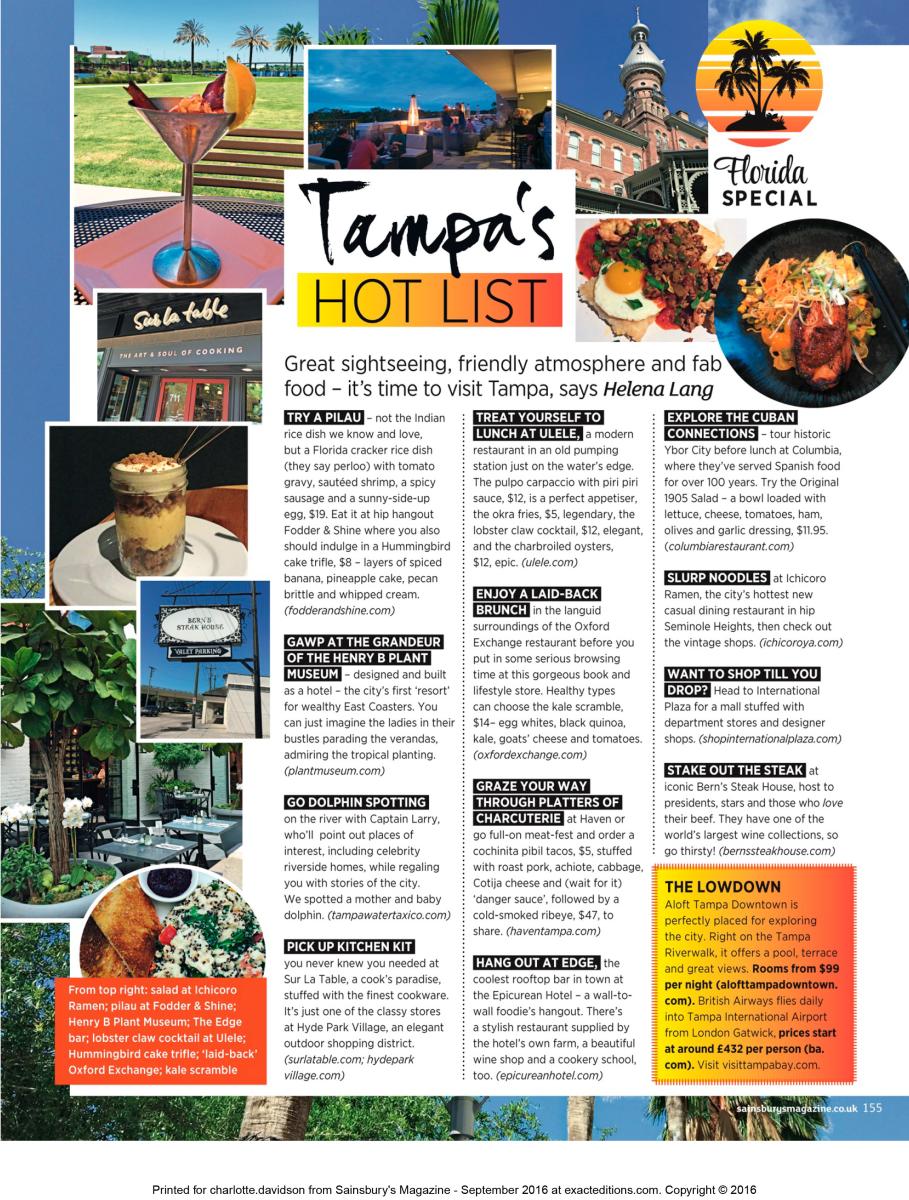 Tampa's Hot List