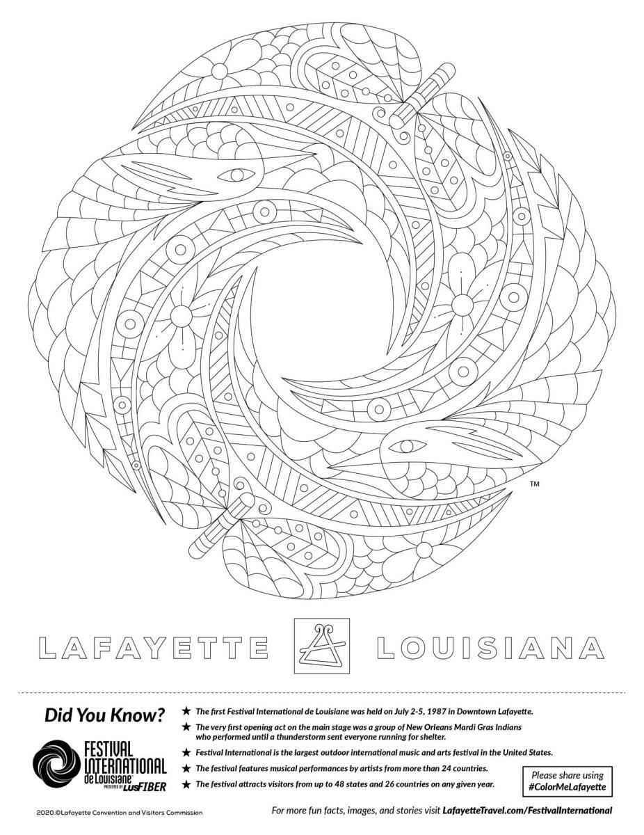 Festival International - Mother Nature Coloring Sheet