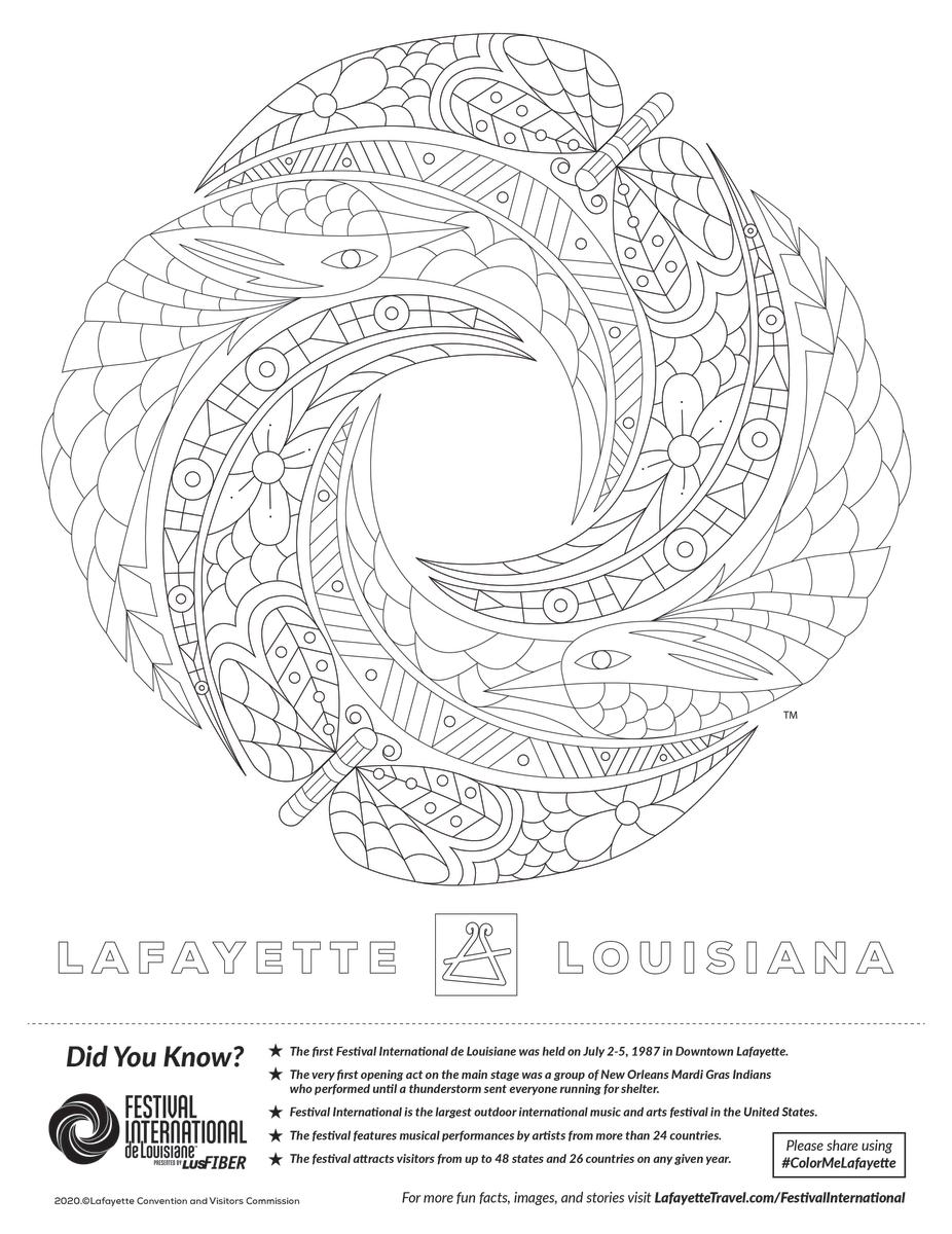 Festival International - Mother Nature Coloring Sheet