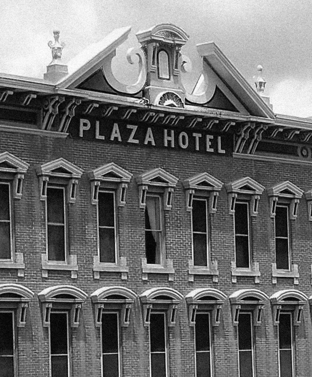 Exterior of the Plaza Hotel in Las Vegas, NM