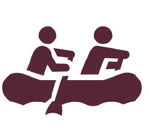 Canoeing Graphic - Burgundy