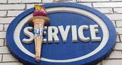 terra cotta service sign
