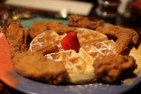 Wings and Waffles plate at the Breakfast Klub in Houston