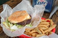 Cheeseburger and fries from Lankford Grocery in Houston