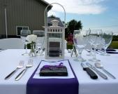 The table is set for a five course Winemaker’s Dinner in the vineyards at Liberty Winery during Chautauqua in June.