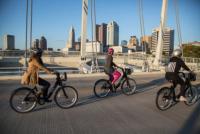 Women Riding Bikes in Columbus