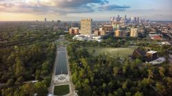 Hermann Park w/ Downtown Skyline