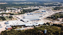 Aerial view of manufacturing facility