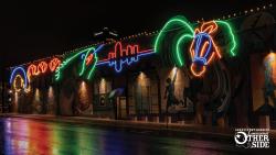 Neon-lit "A Call to Action" mural in Shreveport, La.