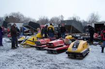 HUNDREDS OF VINTAGE SLEDS will be displayed at the Great Eastern Whiteout Feb. 11 through 13 at the Fulton War Memorial in Oswego County. (Photo by Oswego County Tourism Office.)