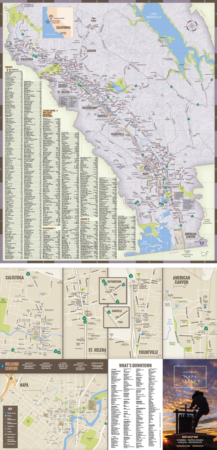 Napa Valley Regional Map Visit Napa Valley