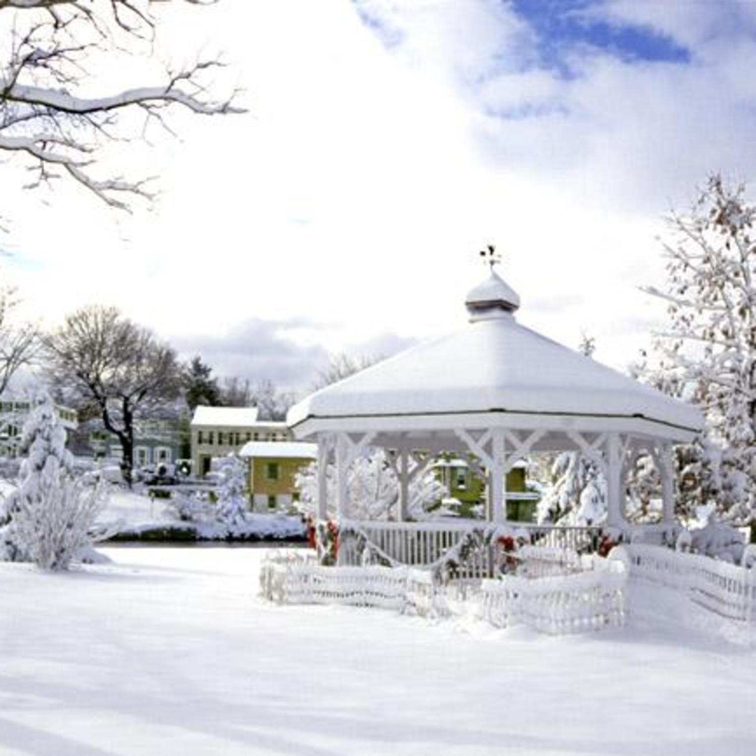 Winter gazebo at Children's Lake