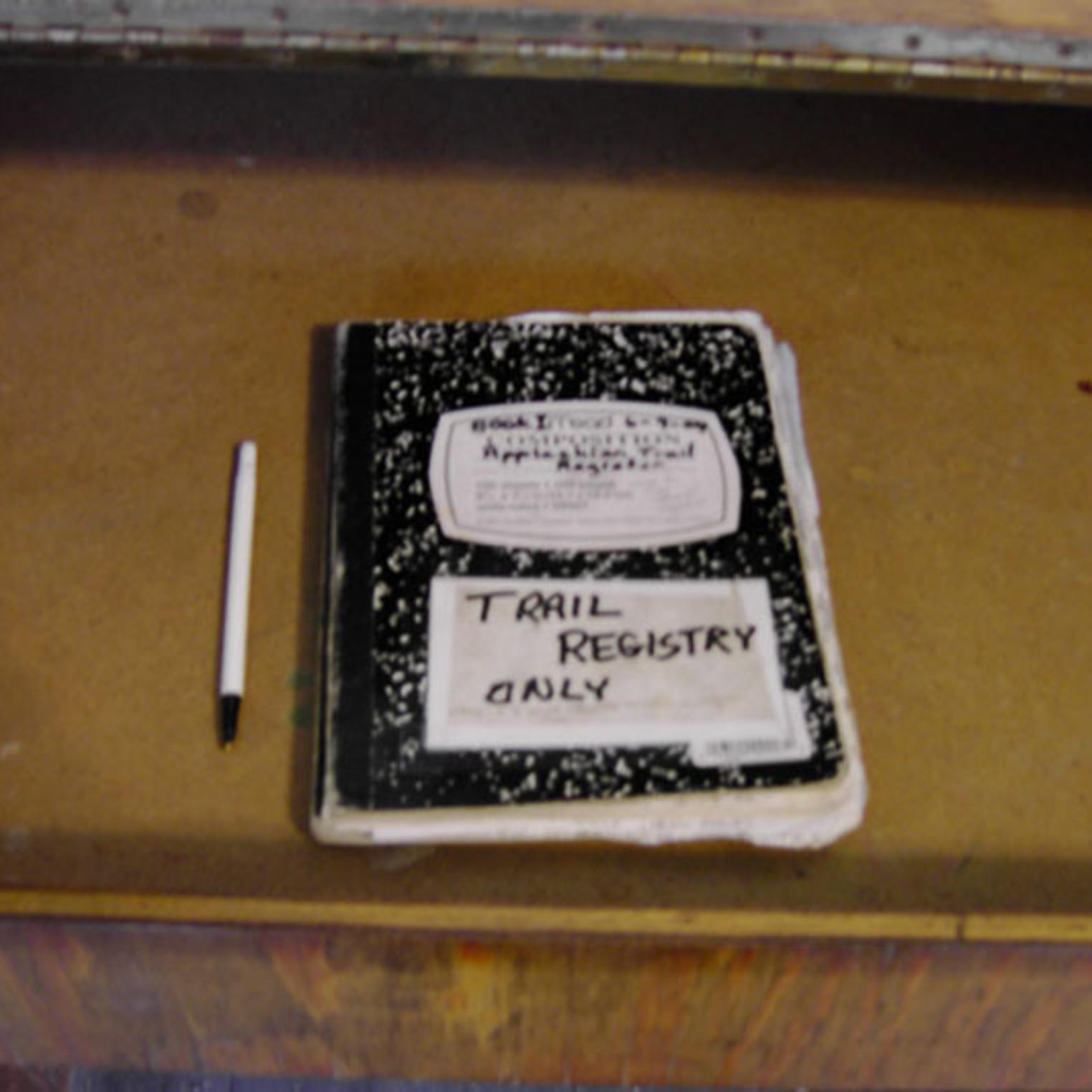 Half-Gallon Challenge Log book at Pine Grove General Store