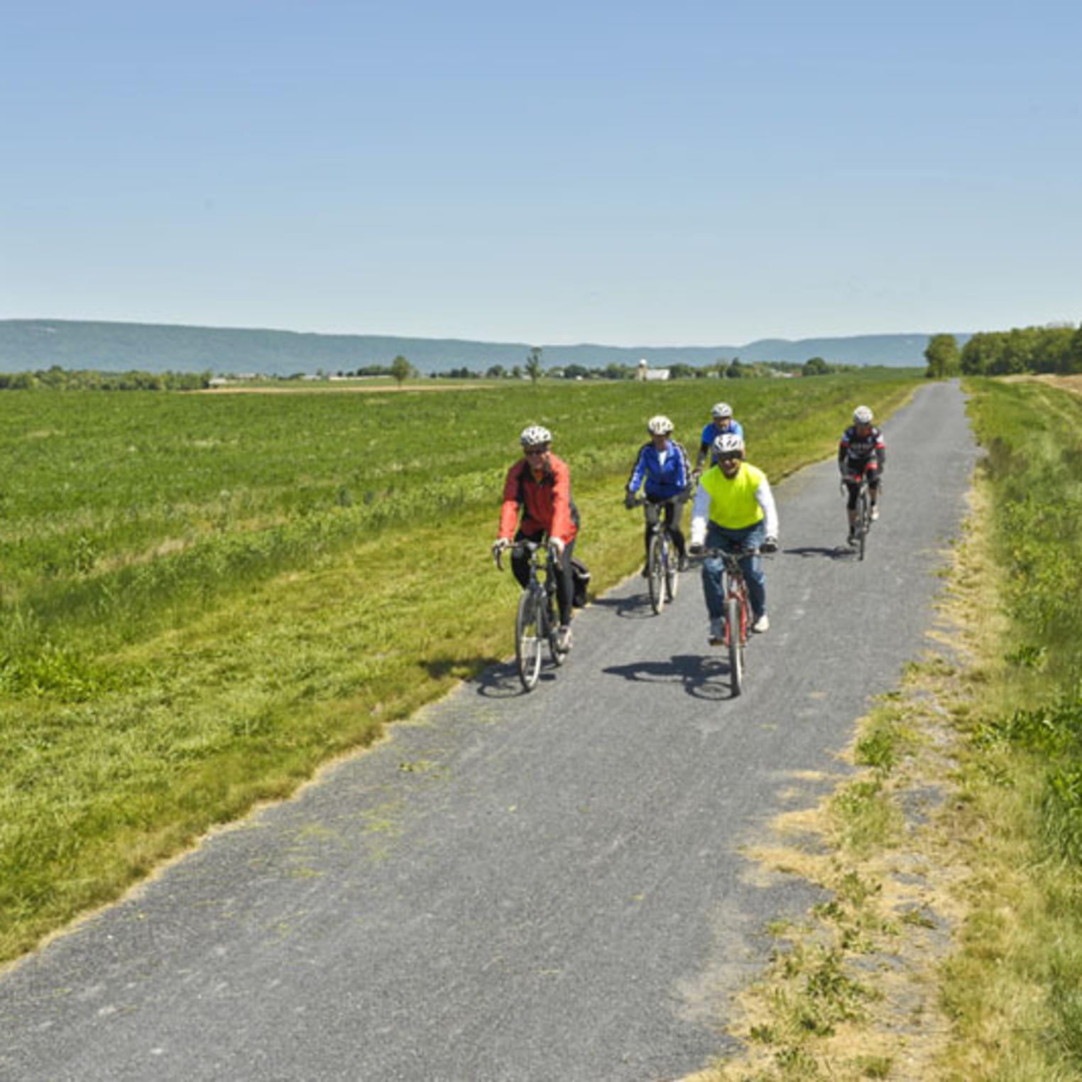 Biking on the Cumberland Valley Rail Trail