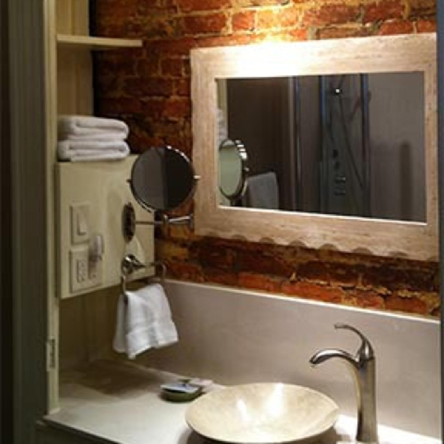 The elegant Anna Woods Suite main bathroom