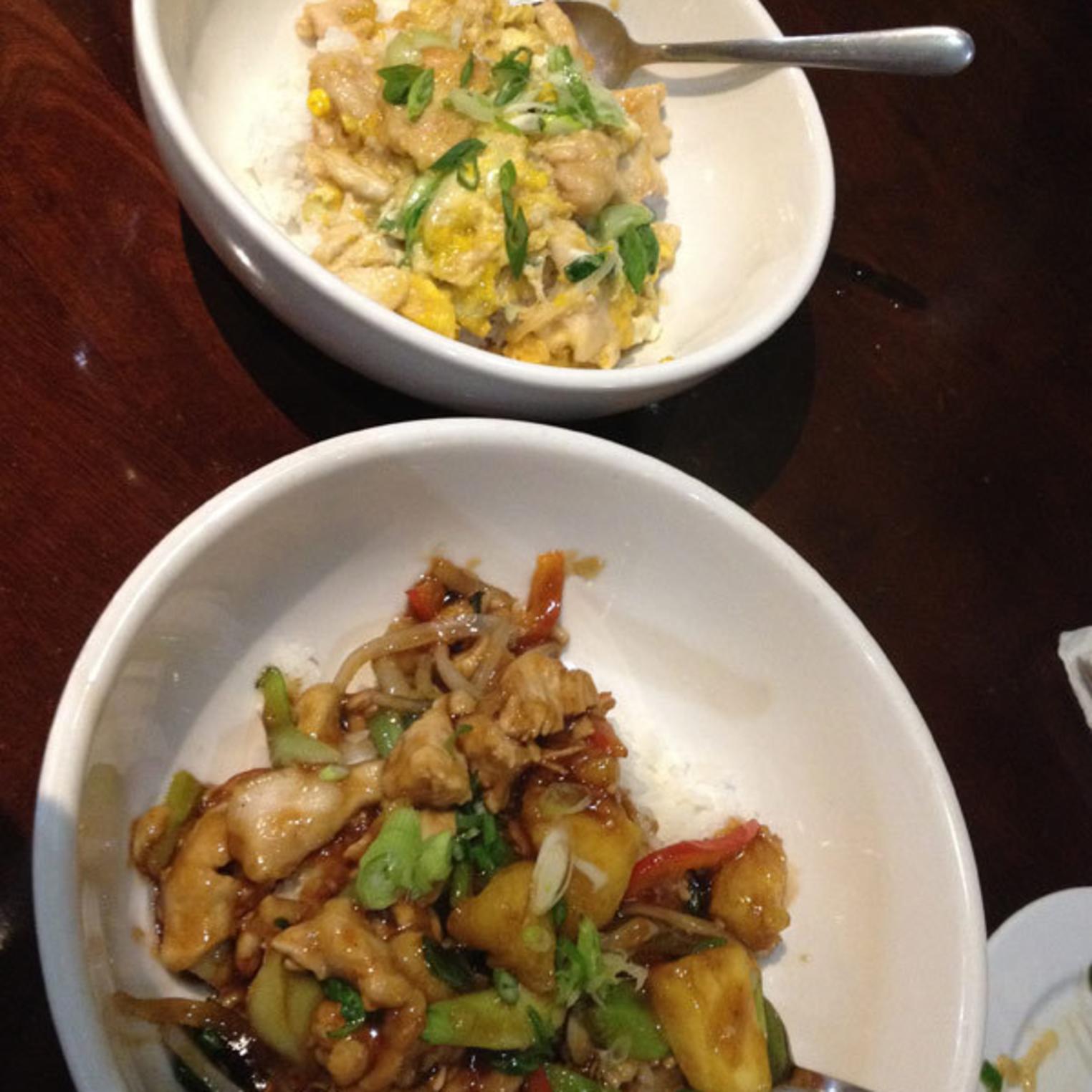 Two Don Buri Bowls at Issei Noodle