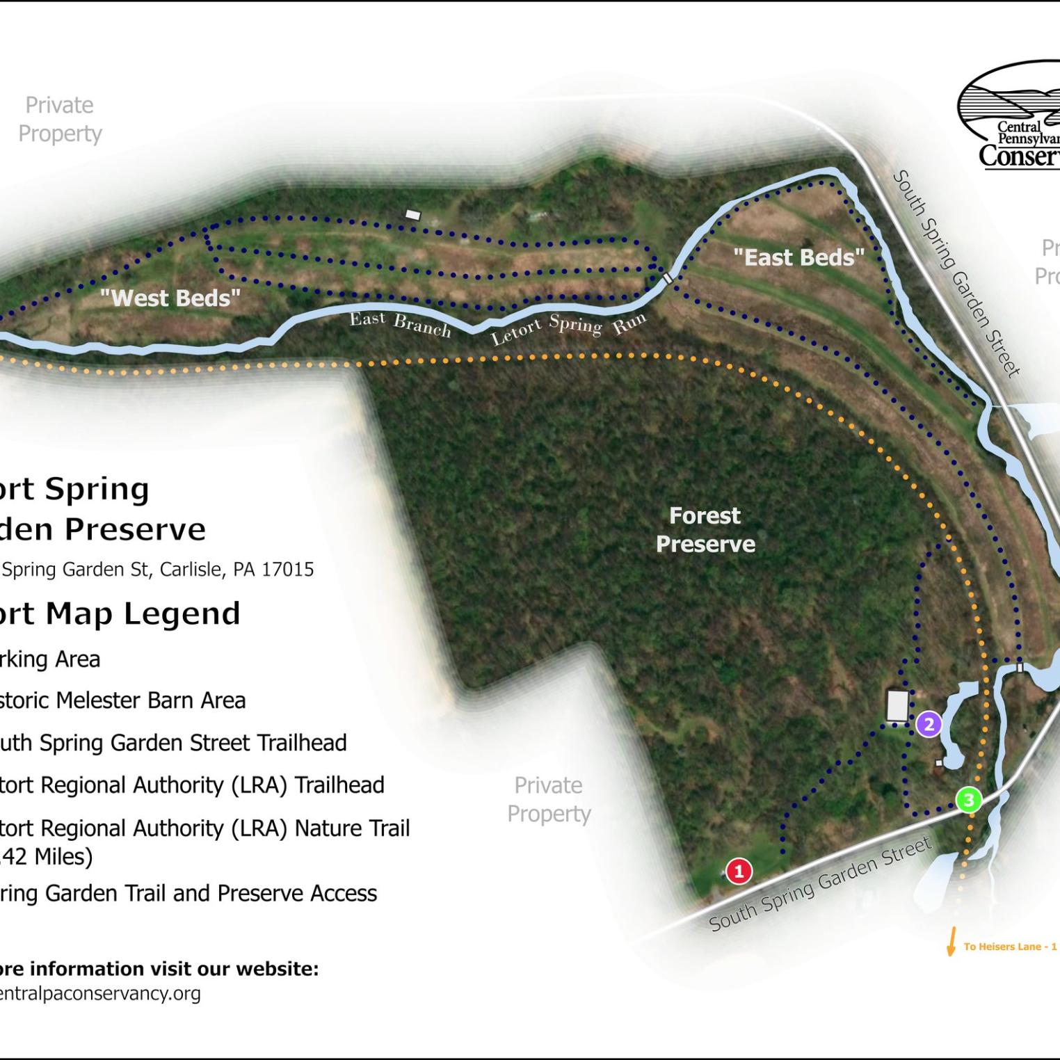 Letort Spring Garden Preserve Map
