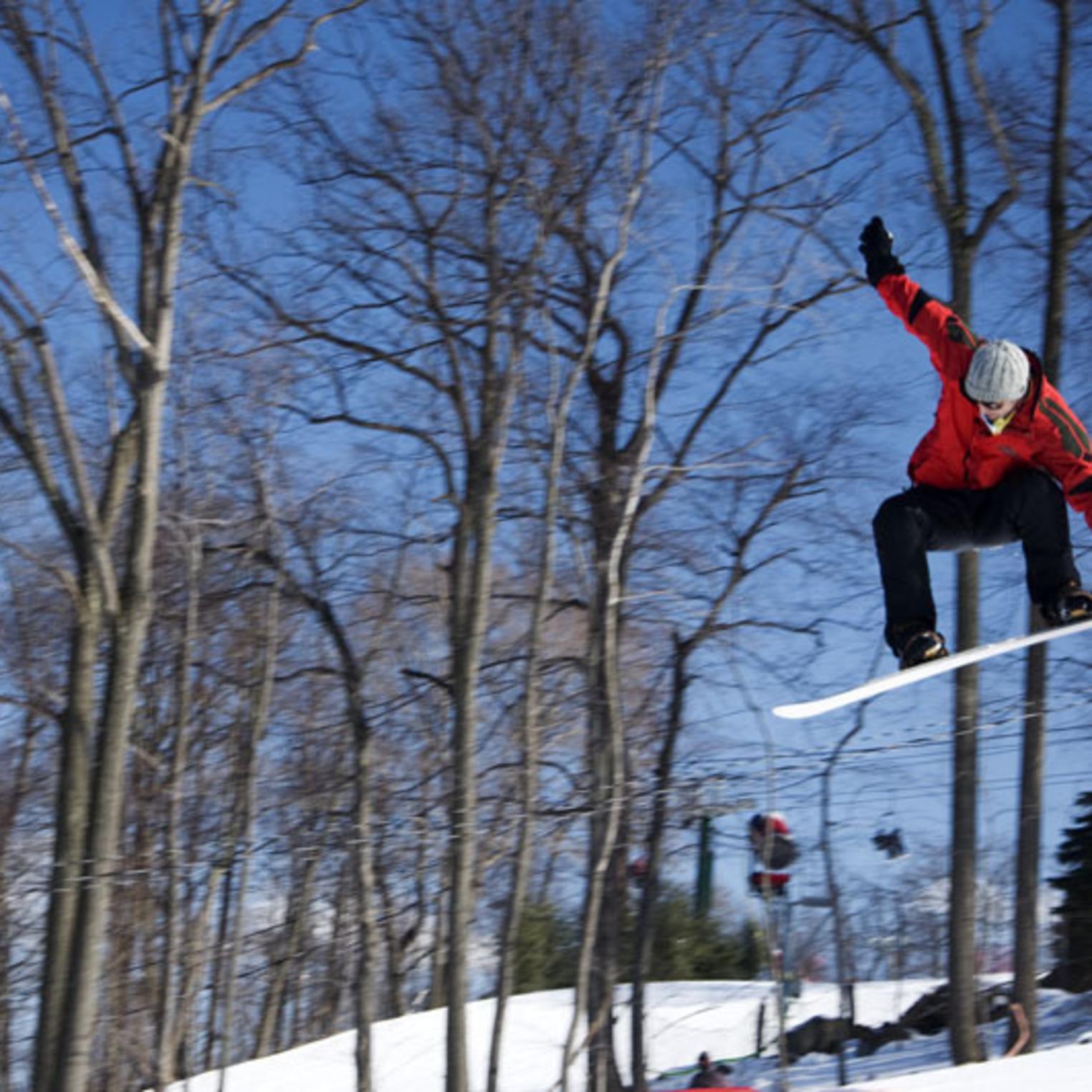 Zip down the slopes at nearby Roundtop Mountain Resort