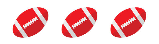3 Footballs