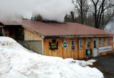 The sugarhouse at Toad Hill Farm in Athol, N.Y. This month New York is offering a sweet and sticky treat for visitors as 110 of its maple producers, including Toad Hill Farm, join together for the 16th Annual Maple Weekend (http://www.mapleweekend.com/). Credit: Darren McGee, NYS Dept. of Economic Development
