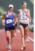 Maria Mitcha (#9 pictured left), 27, will be the female to catch as she loops the Plaza. The Nesconset, NY native has a personal record of 22:17 in the 5K and was a 2012 Olympian, placing 29th in the 20 km.