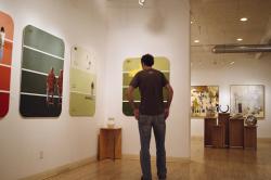 Man in Boulder Art Gallery