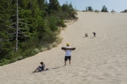 Sandboarding at the Oregon Dunes