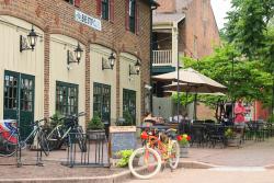 The Patio at Bike Stop Cafe In St. Charles, MO