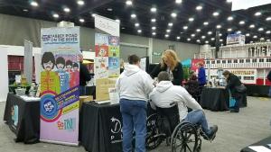 Visitors stop to chat at the Home, Garden, and Remodeling Show