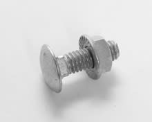 Carriage bolt with hex head flange nut