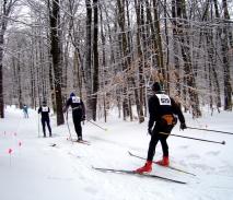 The Winona Forest Recreation Area contains more than 70 miles of multi-use trails in Oswego and Jefferson counties. The third annual Winona Forest Winterfest, featuring activities for all ages, takes place Saturday, Jan. 16. Pictured are skiers competing in the 2008 Winona Forest Tourathon. (Photo courtesy Oswego County Tourism Office.)