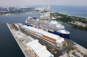 Celebrity Edge berthed at Terminal 25