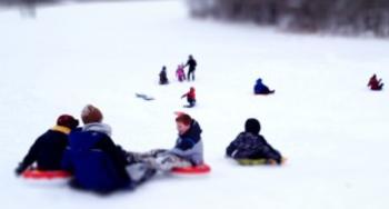 Sledding hill at the Bible Church of Brownsburg