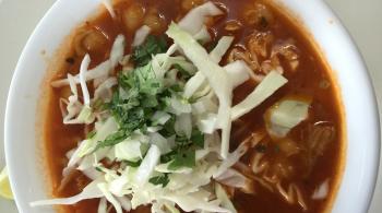 Pozol Soup at El Habanero Bar & Grill