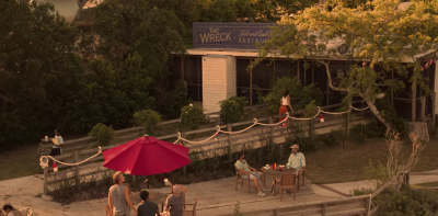 People Enjoying Outdoor Dining In The Outer Banks Of North Carolina