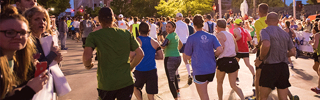 Oklahoma City Memorial & Museum People running marathon on city streets