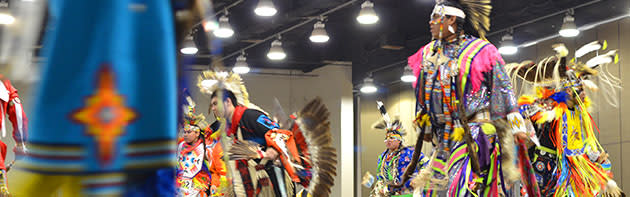 Native American dancers at the Red Earth Festival