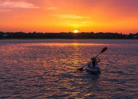 Sunset on the water