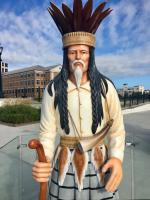 A statue of Joe Cain as Chief Slac in Mobile, AL 