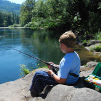 Fishing the McKenzie River by Elizabeth King