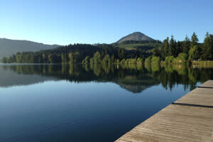 The calm on Dexter Lake before the dragon boat storm (All photos by Kayla Krempley)