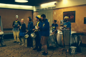 Samba Ja, Eugene’s own version of a drum line
