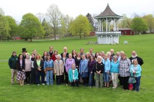 Large group gathers at the Genesee Country Village & Museum in Mumford,NY
