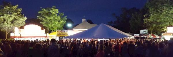 Gaspee Days Block Party at night