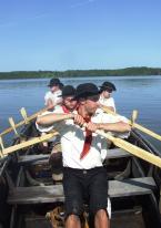 Members of a bateau crew on Lake Champlain. “An Army Rows and Marches on its Stomach” is one of four “Fort Fever Series” programs at Fort Ticonderoga January through April 2014.