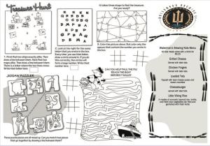 Watermans Brewing kids menu