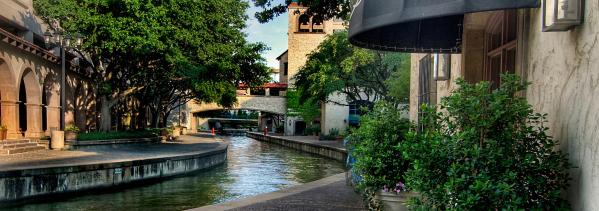 Shops and store-fronts line the modern-day Mandalay Canals.